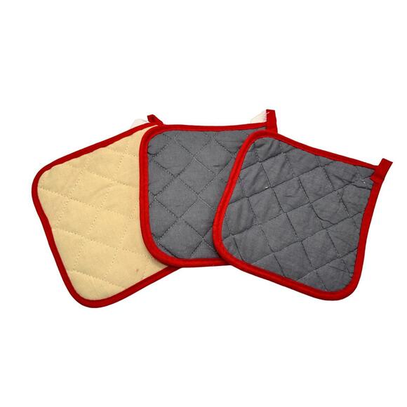 Vintage Woolworth's Christmas Potholders Set of 3 White Green Red New with Tag - Picture 4 of 4